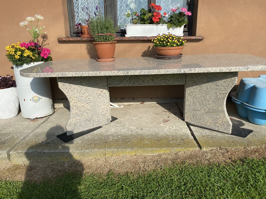 Stół granitowy Juparana 248x96x70 cm – blat 4 cm – transport gratis