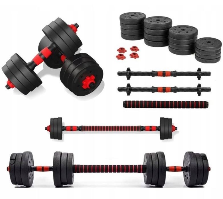 HANTLE HANTELKI 40 KG 2x20 KG Ciężarki Sztanga do Ćwiczeń Treningowe