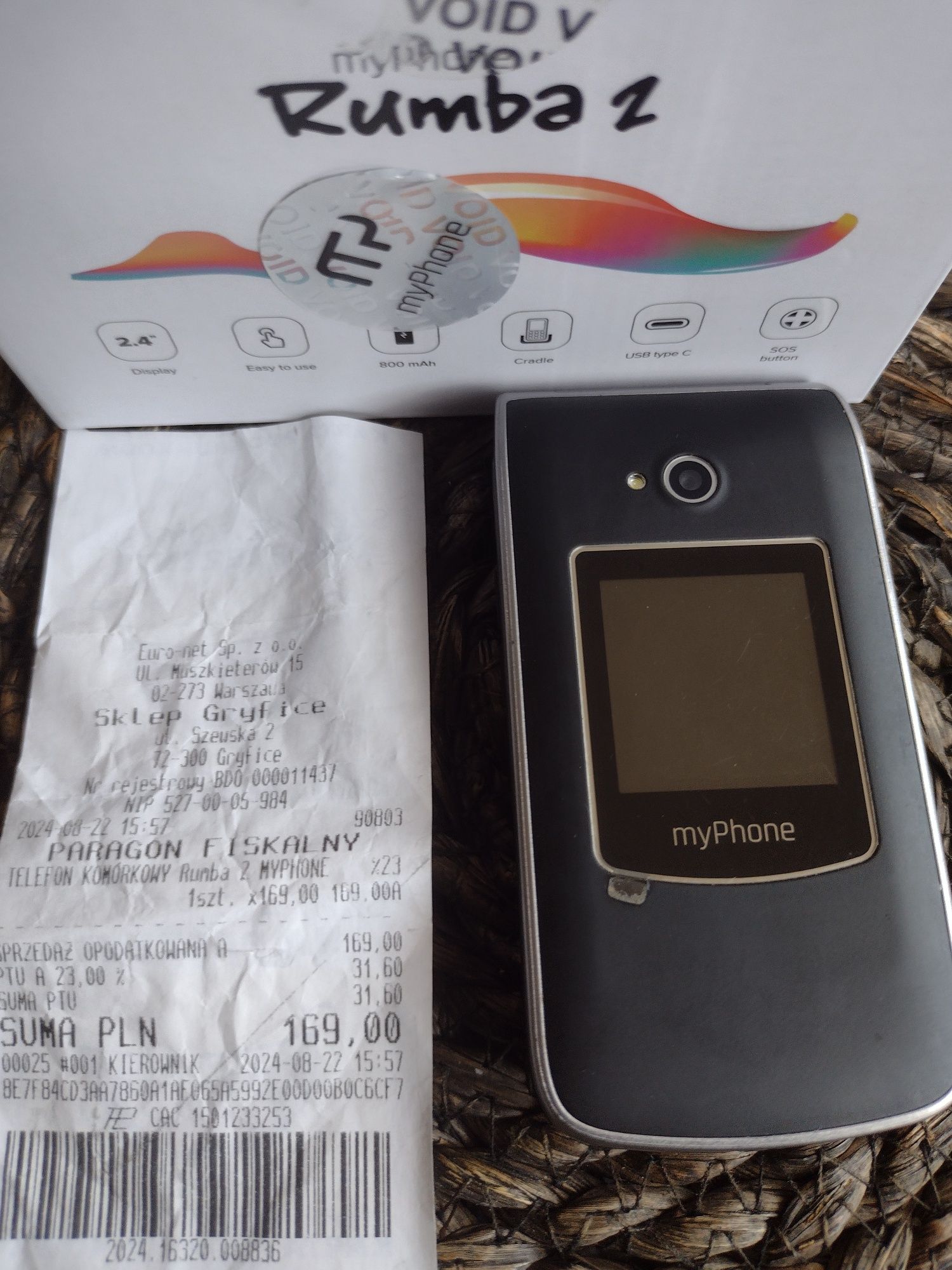 Telefon MyPhone Rumba 2 dla seniora i nie tylko.
