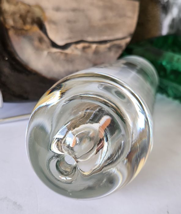 Lampa oliwna świecznik piękne stare szkło