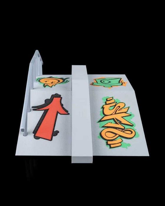 Funbox mini Parque skate de dedos | impressão 3D A-Frame escadas