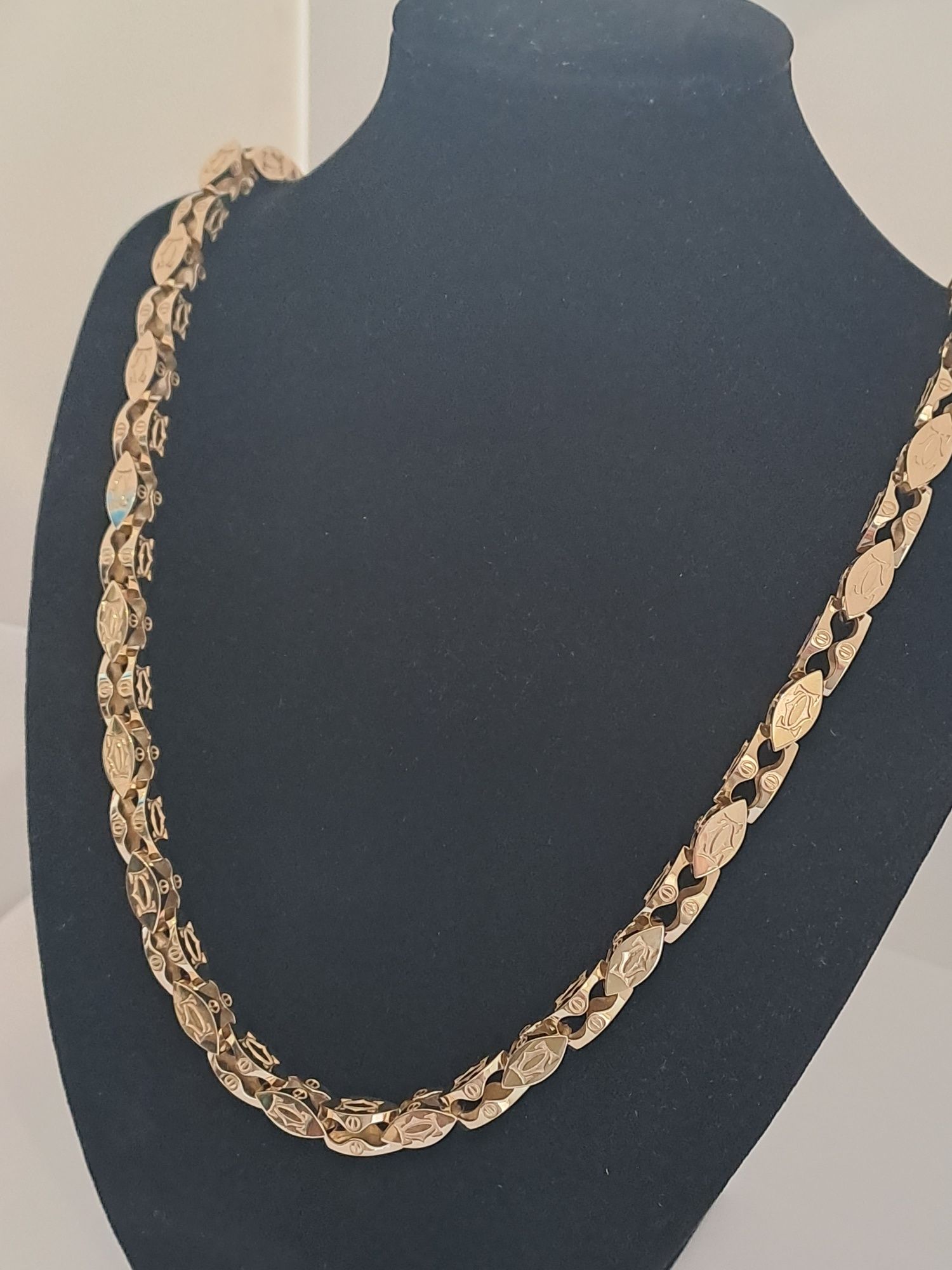 Złoty łańcuszek splot CARTIER 585