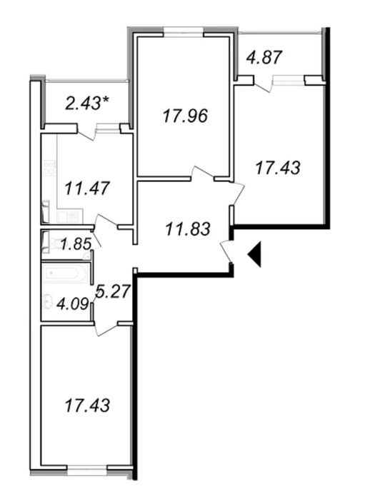 Оренда 3-х кімн квартири в ЖК «Крістер Град»( Виноградар)