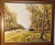 Klasyczny Obraz Olejny - Jesienny Krajobraz 60x68 cm