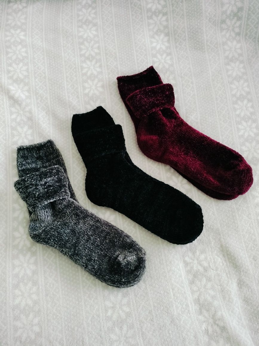 Conjunto 3 pares de meias chenile • 38-39