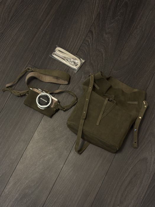 olympus e-pl10 brown z torbą olive en vogue