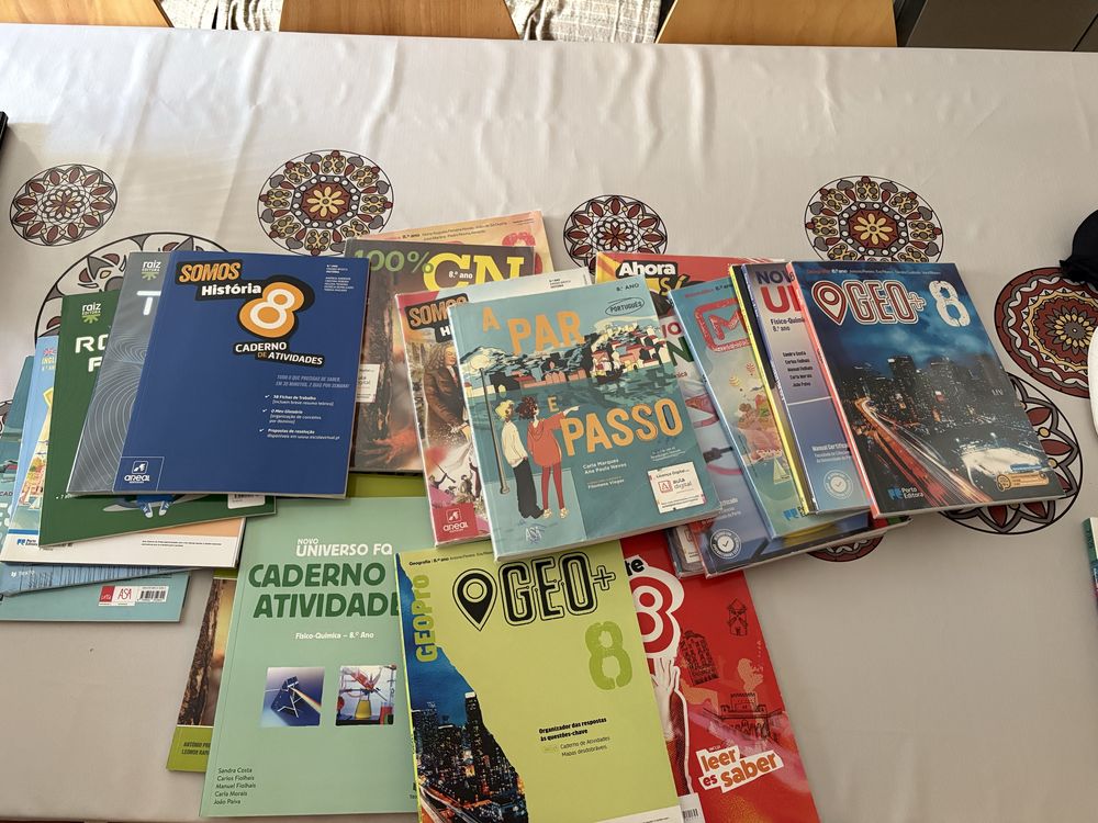 Manuais 8.ºano como novos