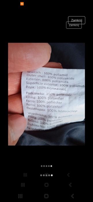 Kurtka przejściowa niebieska pikowana rozmiar M firmy Active