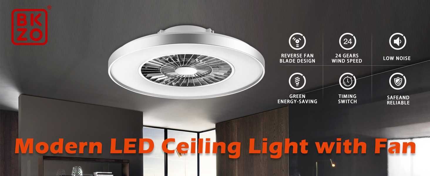 Wentylator sufitowy Lampa LED- Pilot Timer- 3.000-5.500K- Srebrny 60cm