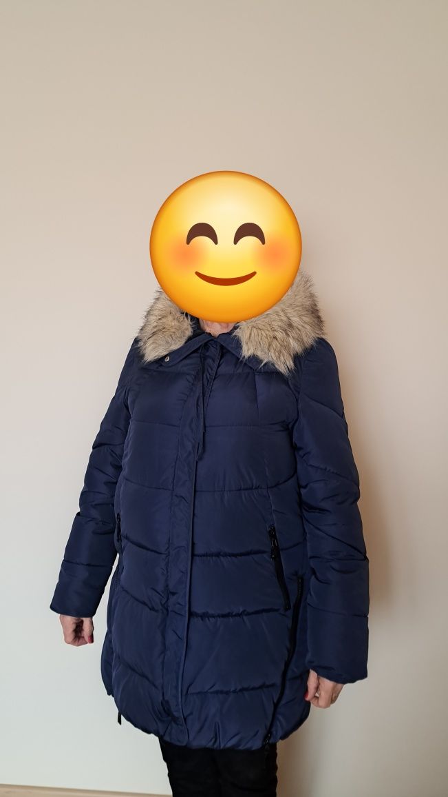 Kurtka zimowa damska granatowa  L/XL