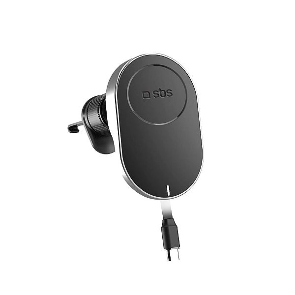 Uchwyt na smartfona z ładowarką bezprzewodową SBS TESUPP15WRETRACABL z