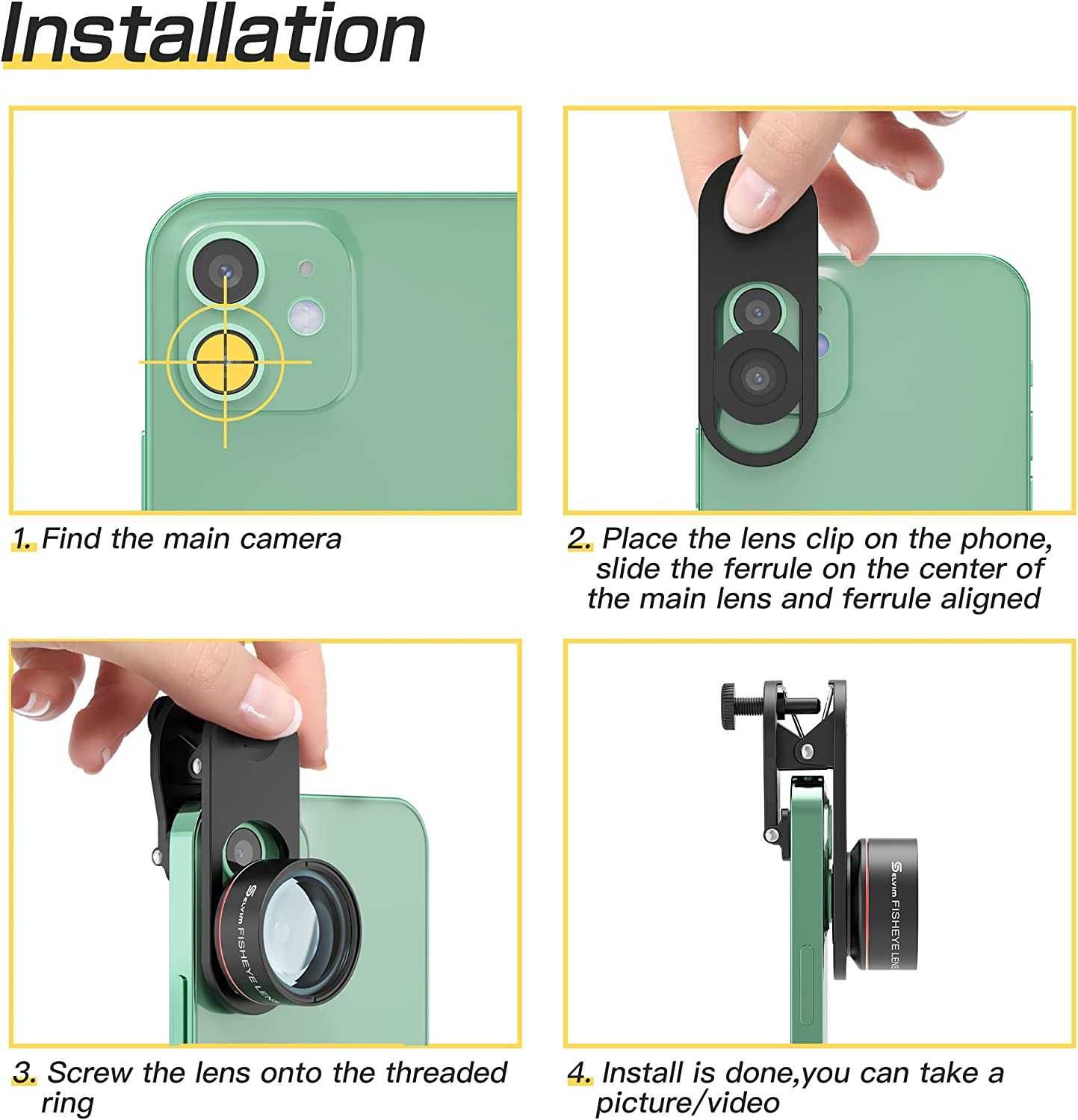 Объектив камеры телефона Selvim Набор объективов для телефона 3 в 1