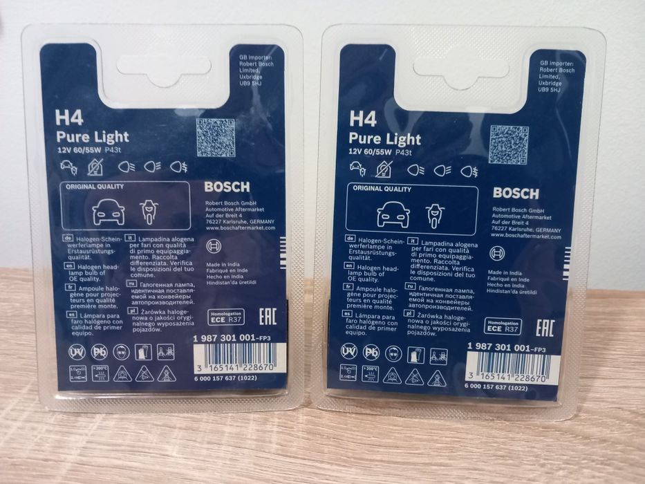 Żarówki halogenowe Bosh Pure Light H4