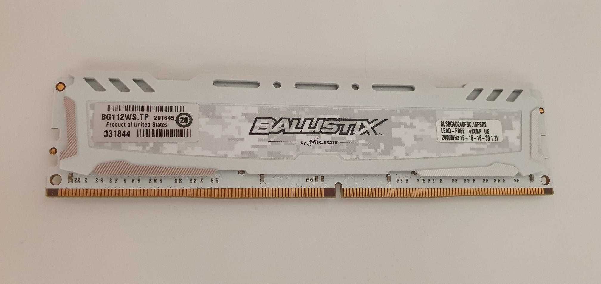 Memória RAM DDR4 Ballistix 8GB 2400Mhz