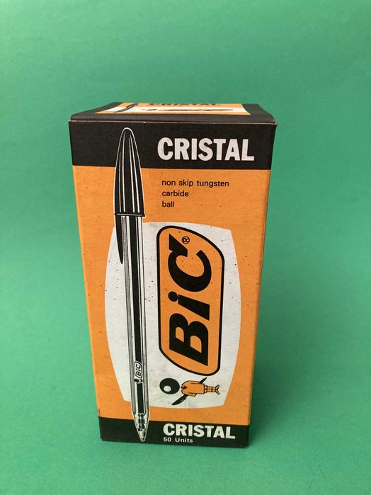 Caixa Com 50 Canetas Bic Cristal Anos 70
