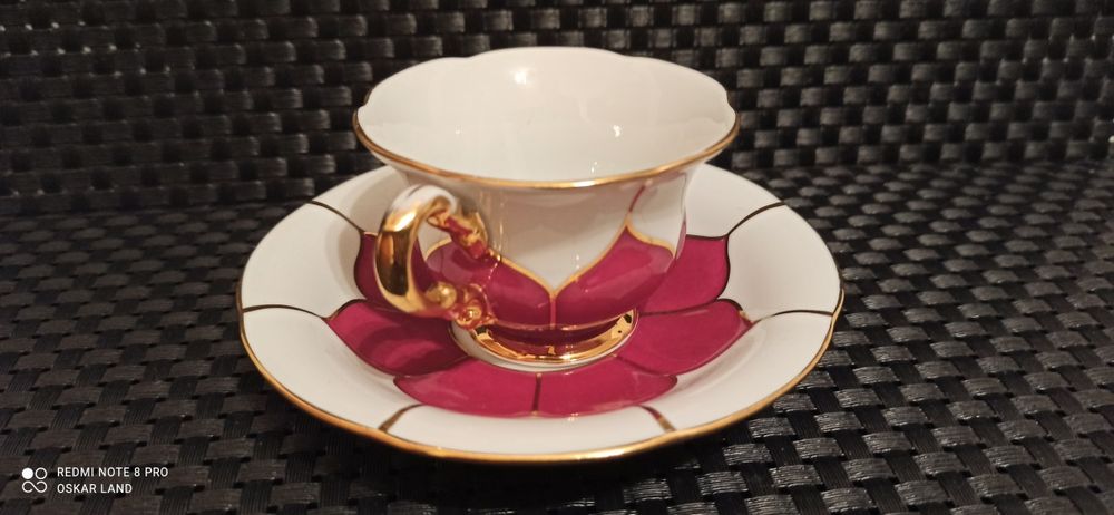 Porcelana MEISSEN B-Form DUO Mokka IDEALNY stan 1924-34  Piękna