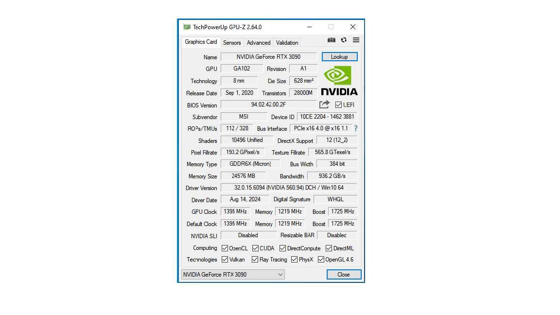 Видеокарта MSI GeForce RTX 3090 VENTUS 3X OC 24GB GDDR6X vs 5070
