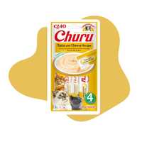 Inaba Churu Purées Tuna with Cheese recipe 4x14g do wylizywania