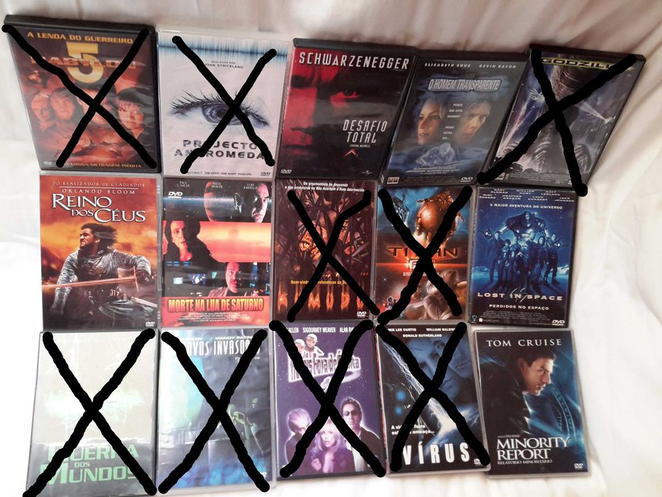 Robocop Godzilla Guerra Mundos Armageddon DVD Vários
