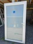 DRZWI Zewnętrzne Aluminiowe Wejściowe Przeszklone 117x210cm Białe