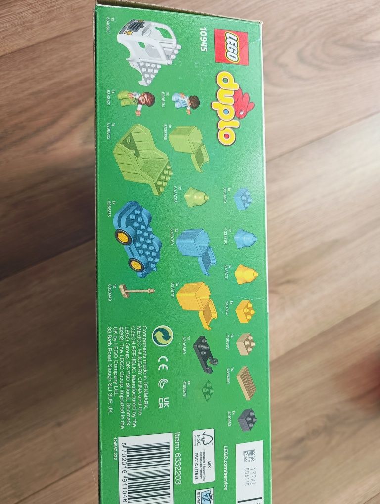 LEGO duplo 10945 śmieciarka i recykling wywrotka