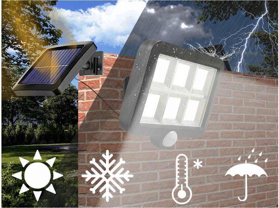 Mocna LAMPA Solarna Led Czujnik Ruchu Zmierzchu 80W| WYPRZEDAŻ -20%