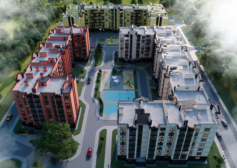 ВІД ЗАБУДОВНИКА 1к квартира 37,33 м² розтермінування 36 місяців
