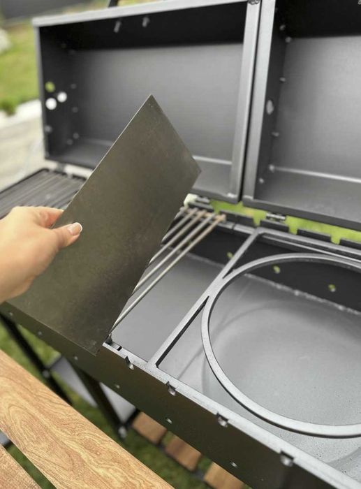 НОВИНКА / Мангал з кришкою метал 5 мм ПОСИЛЕНИЙ