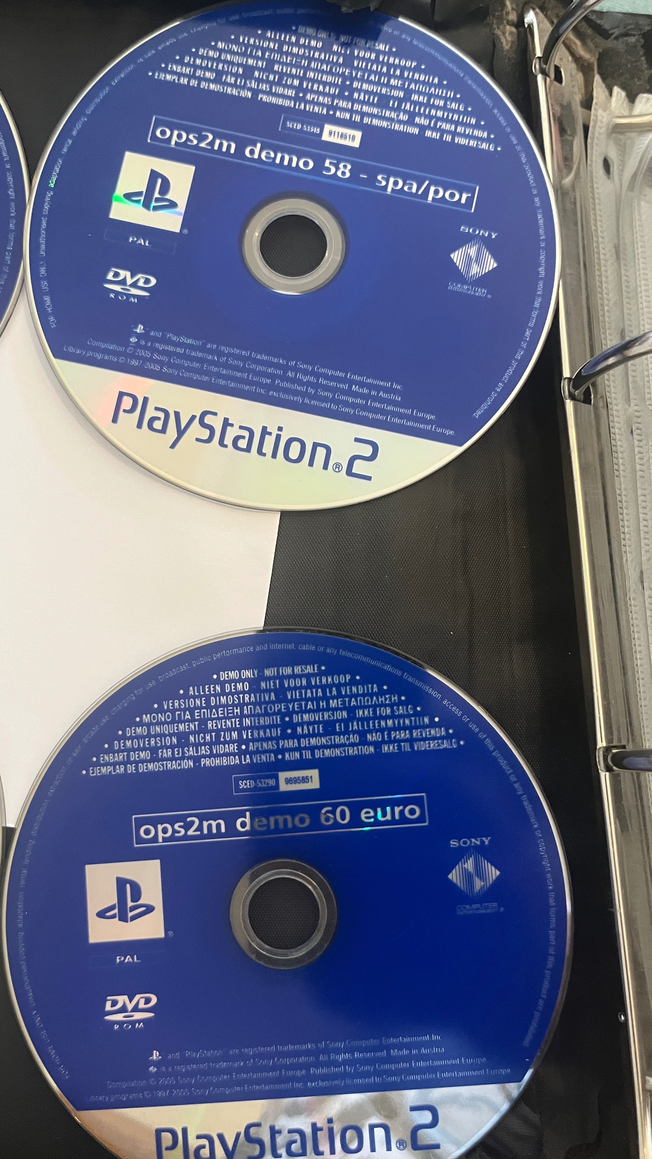 Pack 7 Discos Demo PS2 – OPS2M + Network Access (Colecionador)