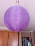 Candeeiro roxo em tecido