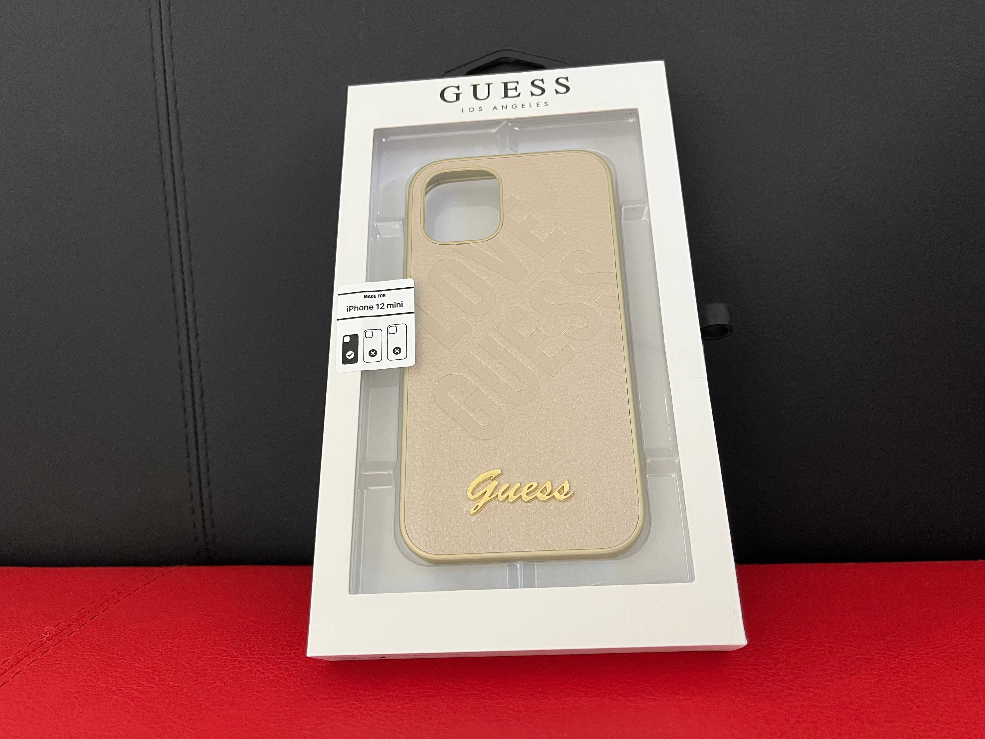 Etui iPhone 12 mini Guess Liquid Glitter 4G