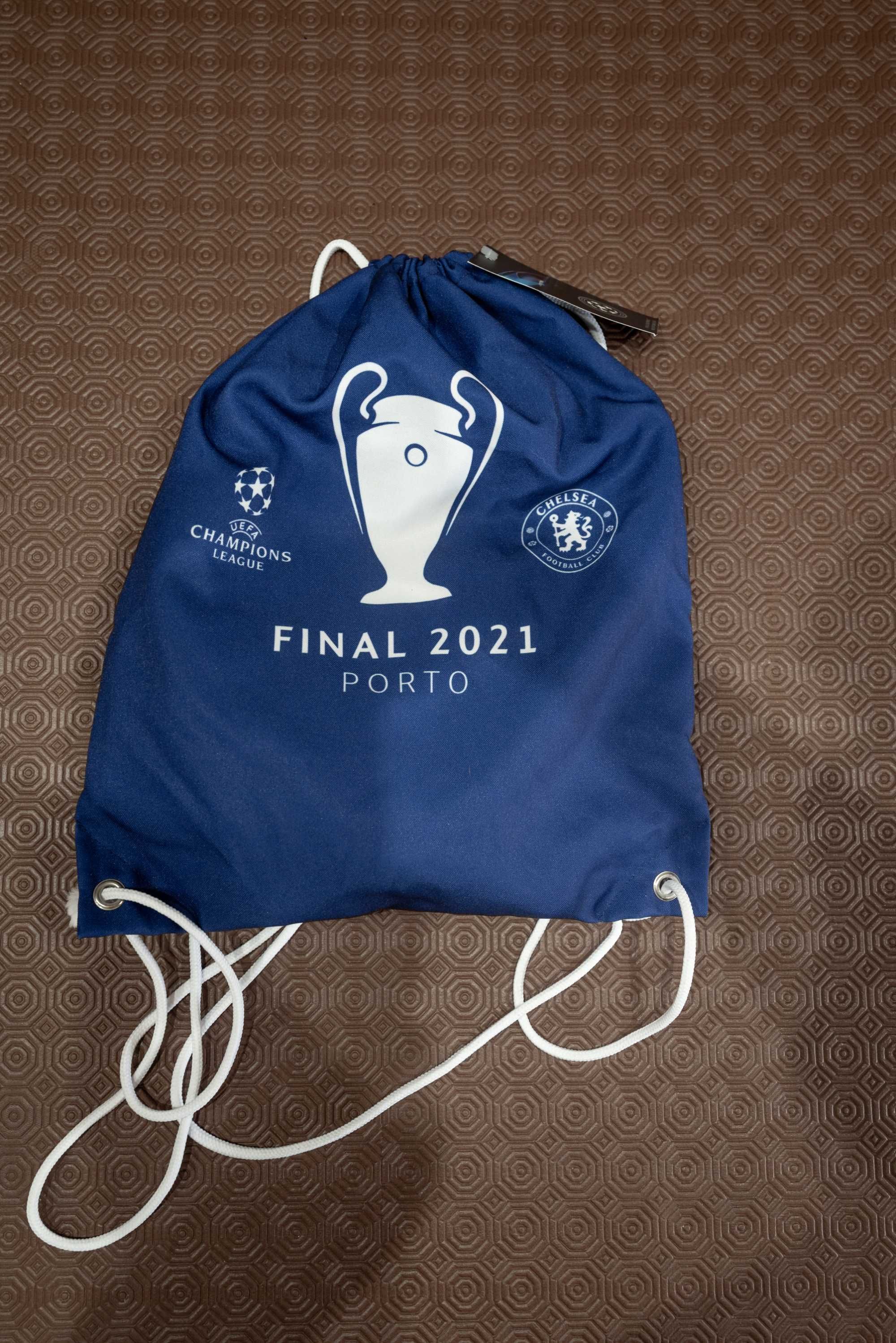 Cachecol do Chelsea da Final da Liga dos Campeões no Porto em 2021.