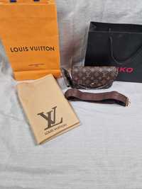 Torebka łódeczka LV Louis Vuitton monogram brązowa