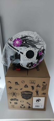 Damski Kask motocyklowy NOWY RĘCZNIE MALOWANY Caberg RIVIERA V3 Diva