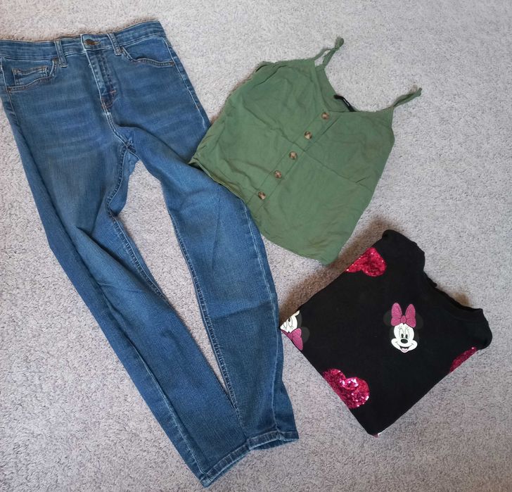 MEGA Paka 14 szt !! Zestaw ubrań S / 36 LEE Guess H&M konkrety buty