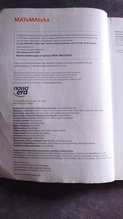 Podręcznik do matematyki klasa 2