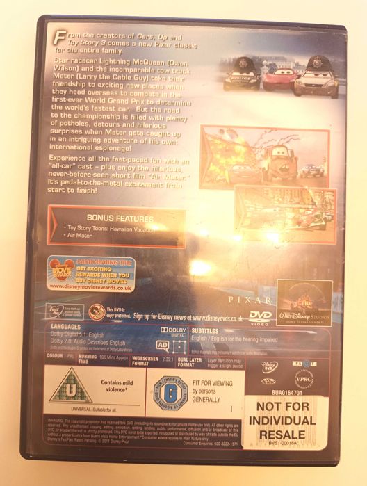 DVD Cars, part 2, English