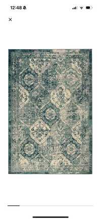 Zielony stylowy dywan ikea 133x195