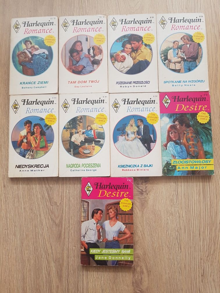 Harlequin Desire Romance Książki z lat 90-tych 9szt.