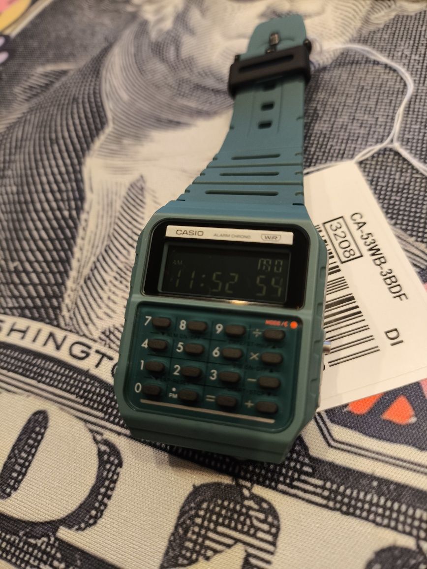 Casio Zegarek Casio Vintage CA-53WB-3BEF Zielony