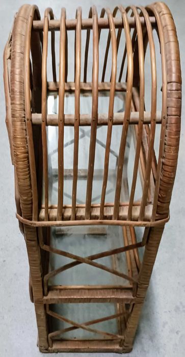 Estante de Vime - Prateleiras de Vidro