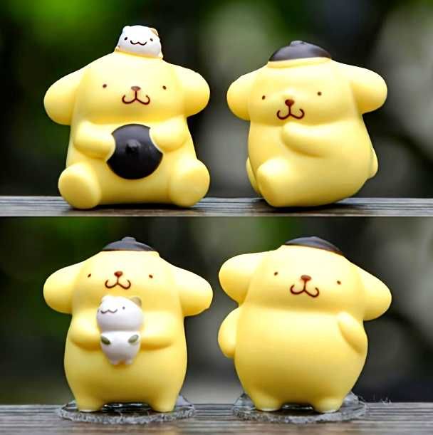 4 szt figurki Pompompurin Hello Kitty Sanrio Kawaii