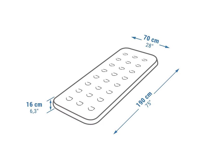 Quechua colchão de campismo Air Basic 70 + Bomba de pé