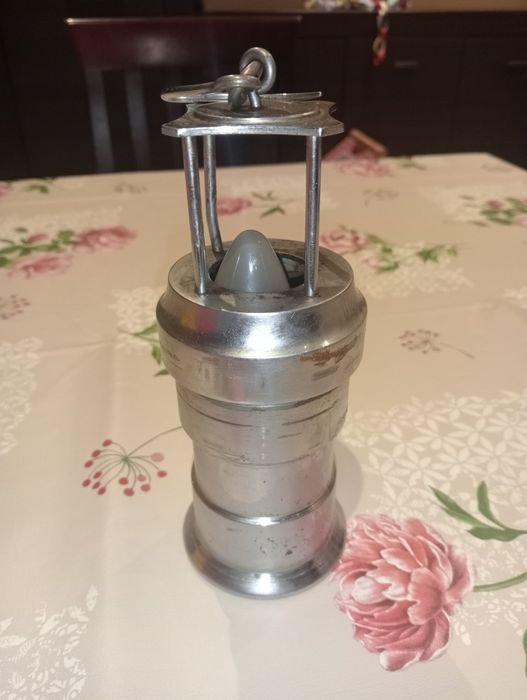 Starej produkcji Lampka Górnicza Zabytek Rarytas