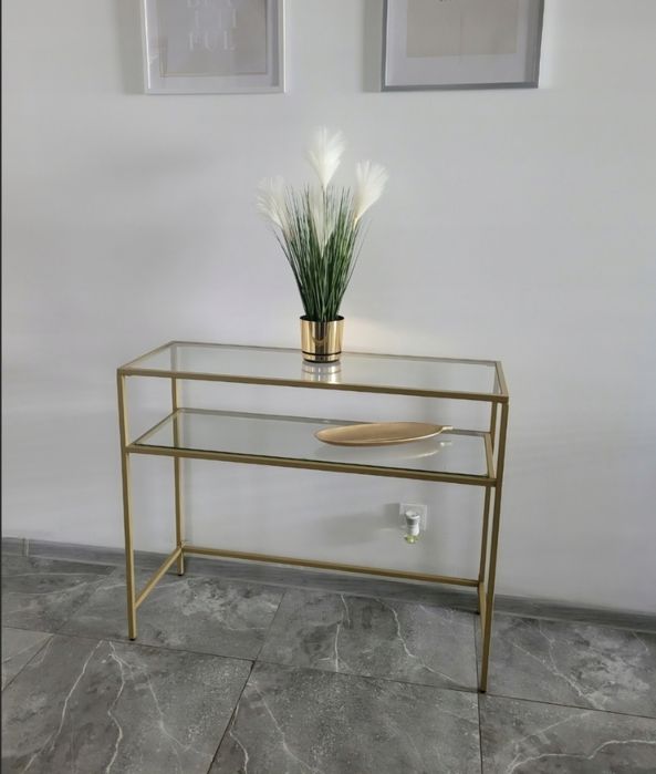 Nowa konsola toaletka stolik boczny szklany glamour do przedpokoju