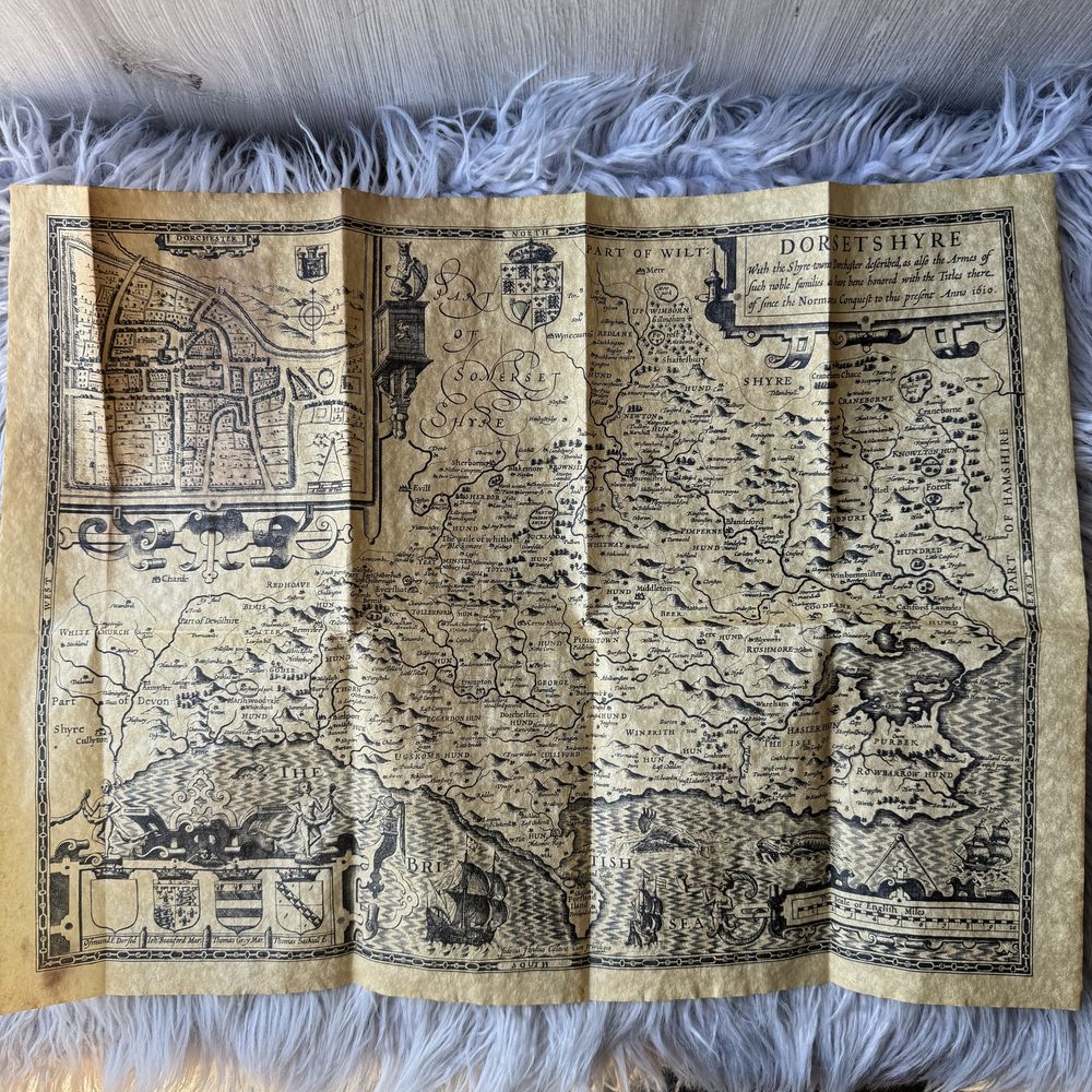 Stara mapa Dorsetshyre 1610r.