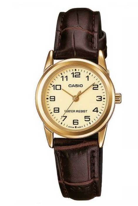 Zegarek Damski CASIO LTP-V001GL-9BUDF  Skórzany Pasek + Oryginalny BOX