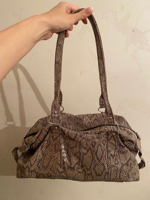 Велика сумка-тоут зі шкіри змії