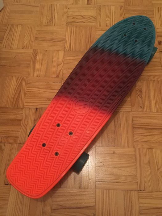 Big Yamba Cruiser Skateboard - Blue/Coral Gradient oxelo
