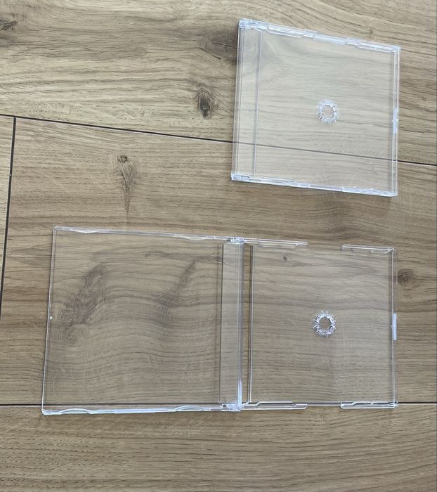 8 caixas de de cd’s slim transparentes